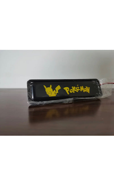 Pikachu Pokemon Logo LED Light Car Front Grille Badge Illuminated Decal Sticker