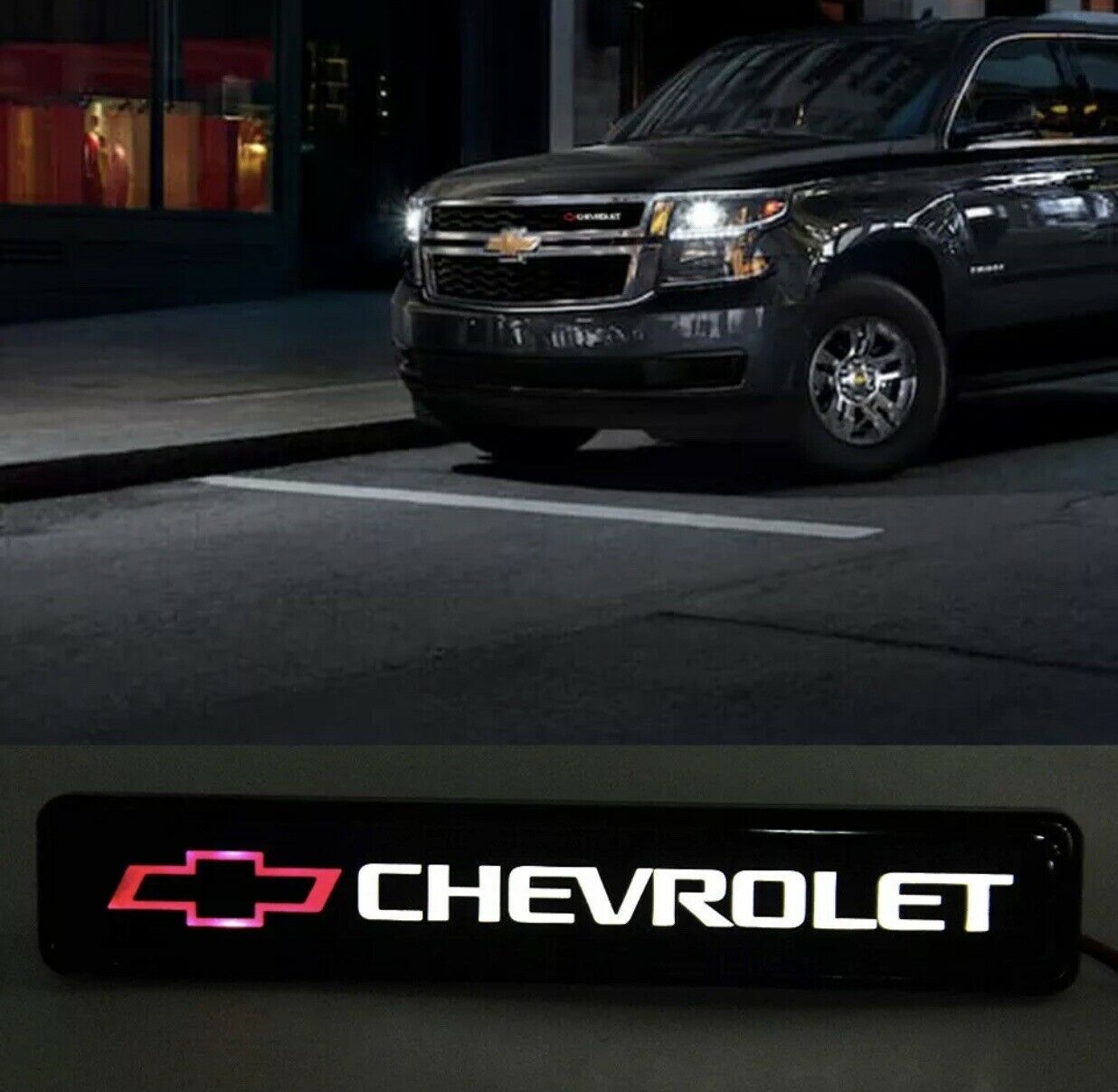 Chevrolet Logo LED Light Car Front Grille Badge Illuminated Decal Sticker