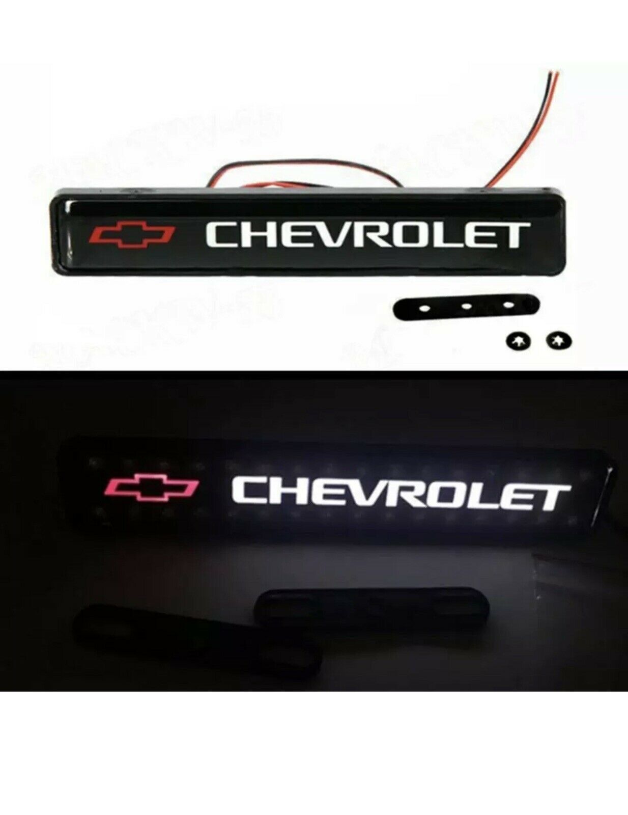 Chevrolet Logo LED Light Car Front Grille Badge Illuminated Decal Sticker