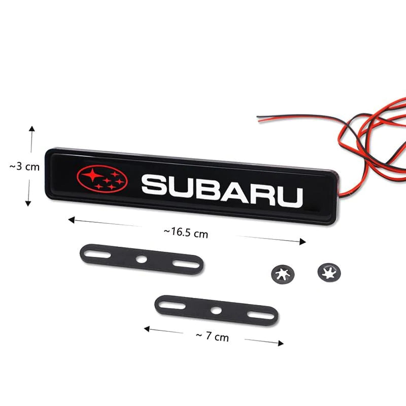 Subaru Logo LED Light Car Front Grille Badge Illuminated Decal Sticker